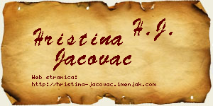 Hristina Jačovac vizit kartica